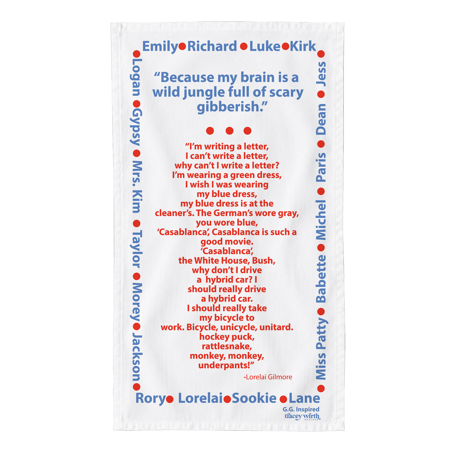 An Inspired Starz Hollow Dishtowel: GIBBERISH
