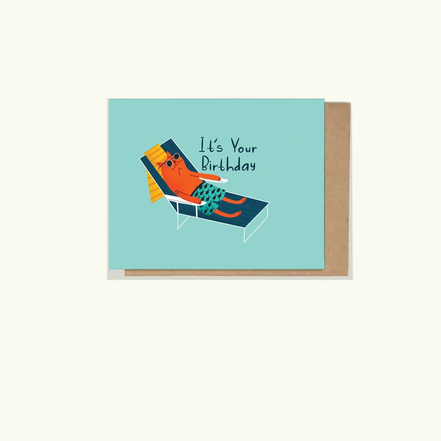 Cool Cat Birthday Greeting Card