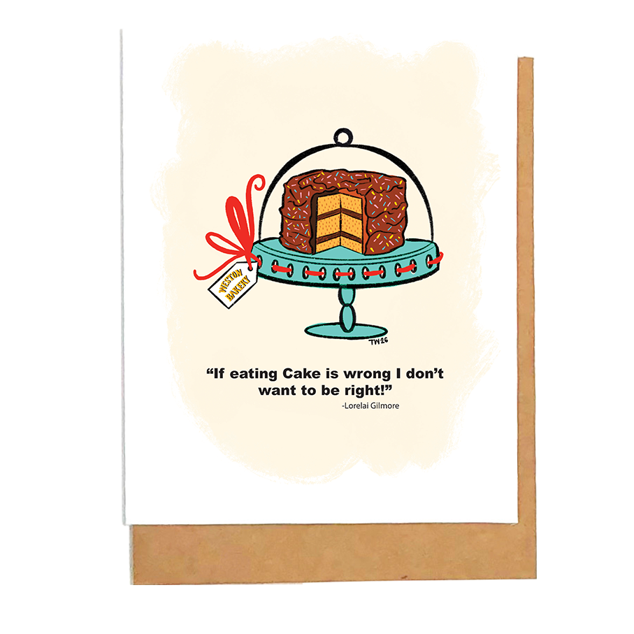 An Inspired Starz Hollow Greeting Card: EATING CAKE
