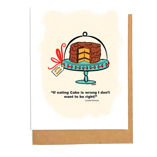 An Inspired Starz Hollow Greeting Card: EATING CAKE
