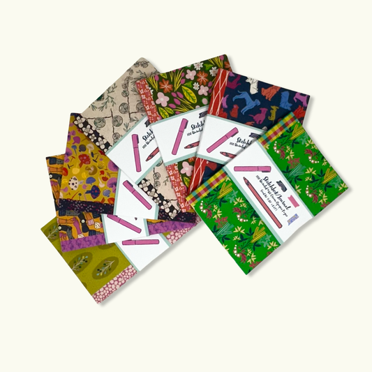 Journal/Sketchbook Fun Patterns and 100 blank pages (A5 sized)