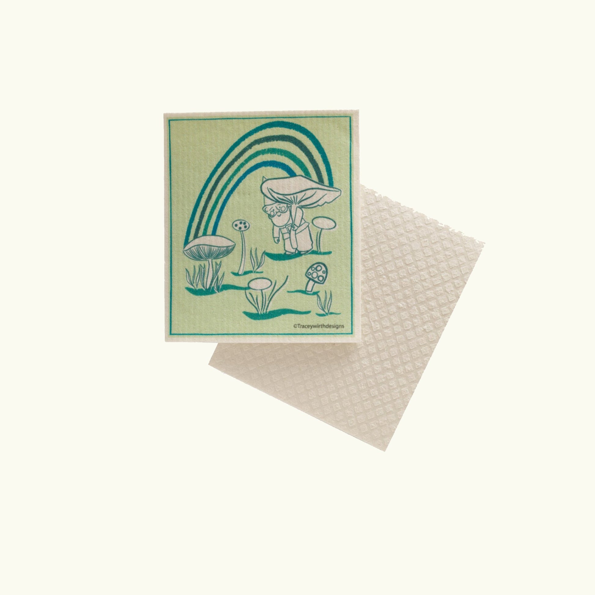 Packaging of Swedish Dish Cloths with a gnome 'and text '2 x 7 7/8" x 6 3/4"' 2

