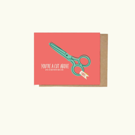 Fabric Scissors Greeting Card