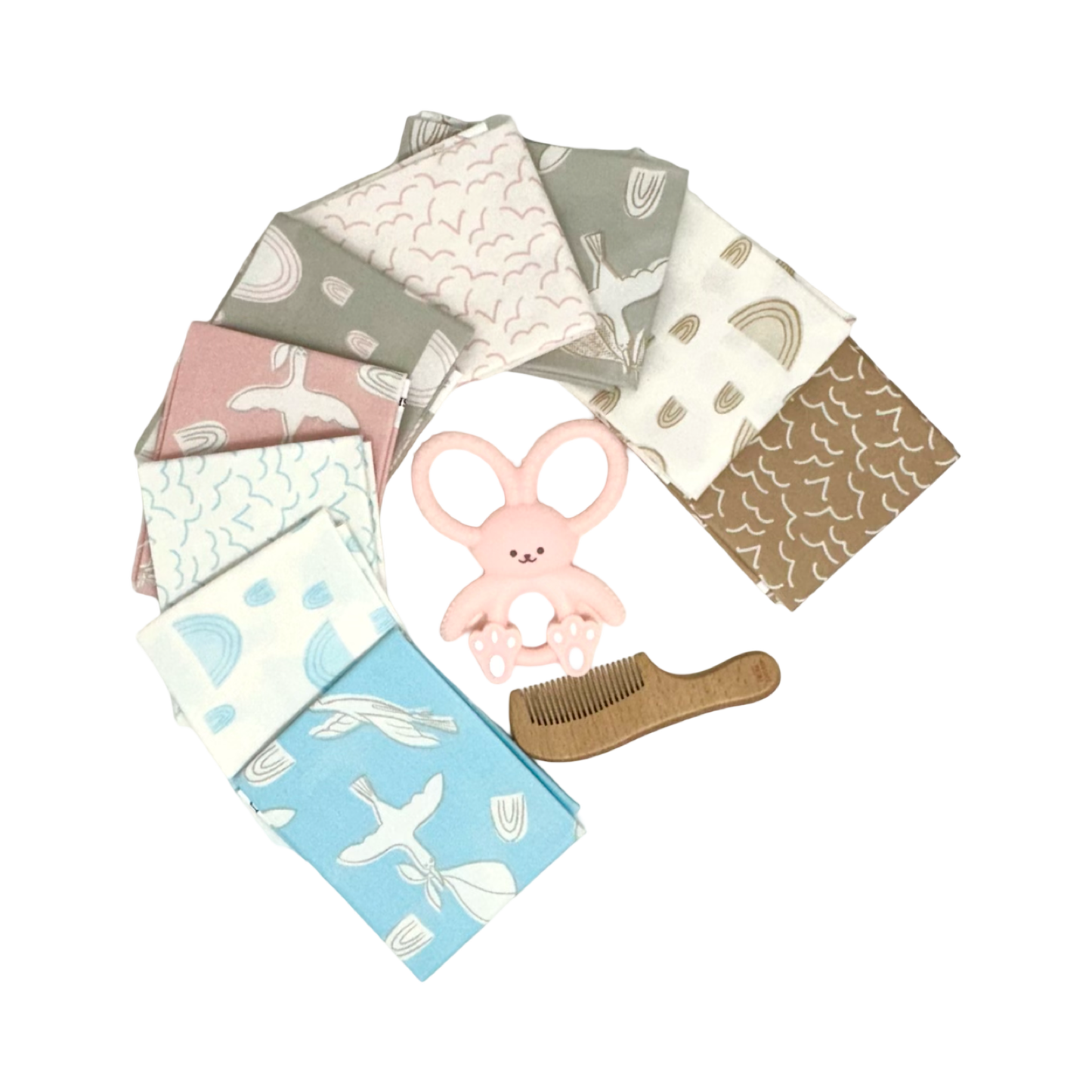 A collection of Quilting fabric that would be great for sewing a baby quilt