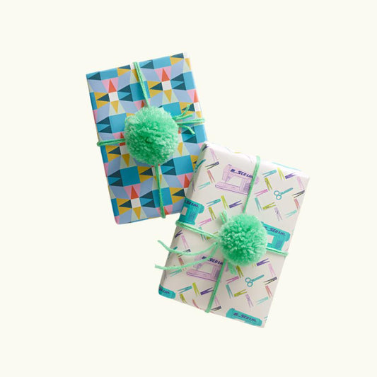 Sewing and Quilts Double Sided Gift Wrap set of 2