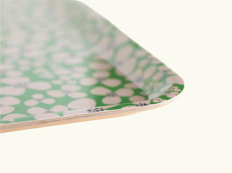 Green_Floral Birch Tray 11" x 5.25"