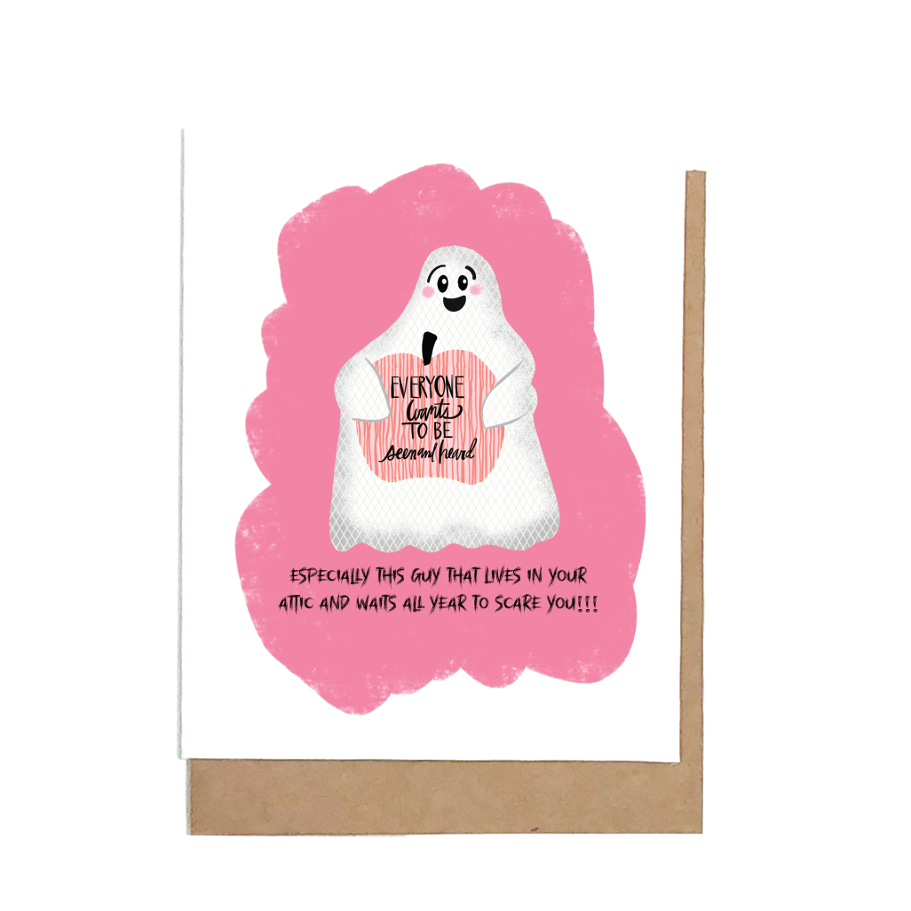 Ghost Halloween Greeting Card