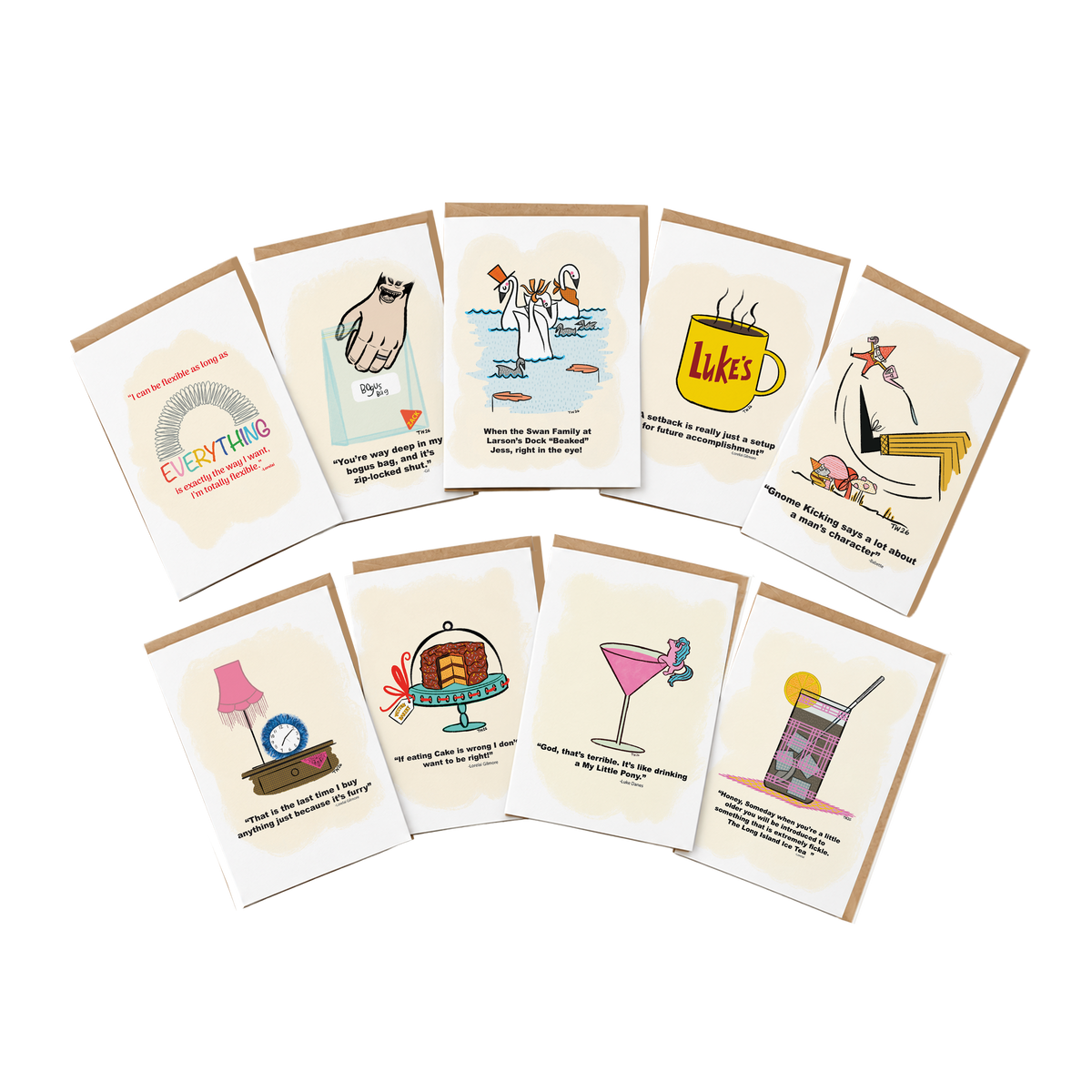 Boxed Set of Nine GG Inspired Greeting Cards and Envelopes