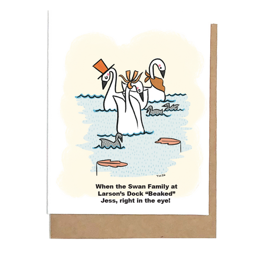 An Inspired Starz Hollow Greeting Card: SWAN FAMILY