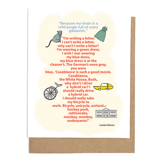 An Inspired Starz Hollow Greeting Card: GIBBERISH